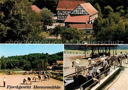 AK / Ansichtskarte 73866902 Niederbeisheim Fjordgestuet und Reiterpension Hennemuehle Reitstall Ponyhof Niederbeisheim