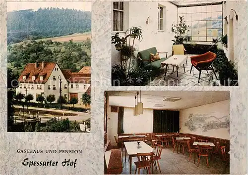 AK / Ansichtskarte  Hobbach Gasthaus und Pension Gastraeume Hobbach