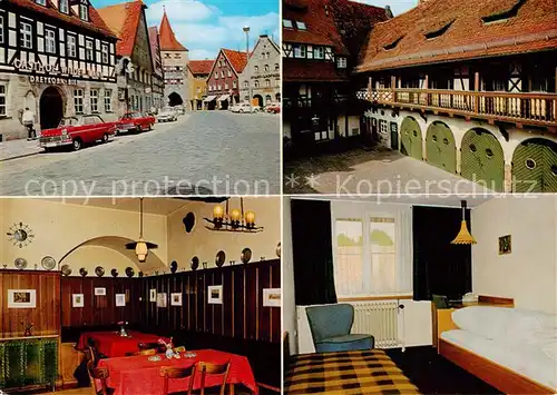 AK / Ansichtskarte  Lauf_Pegnitz Gasthof Zum Wilden Mann Gaststube Zimmer Ortspartie Lauf Pegnitz