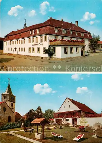 AK / Ansichtskarte  Biebelried Hotel Leicht Liegewiese Kirche Biebelried