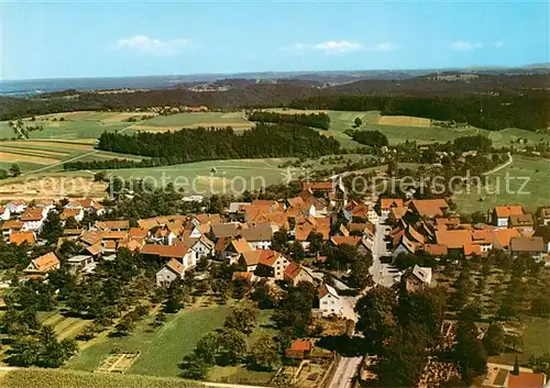 AK / Ansichtskarte  Kaisersbach__Welzheim Fliegeraufnahme mit Gasthof Pension Roessle 