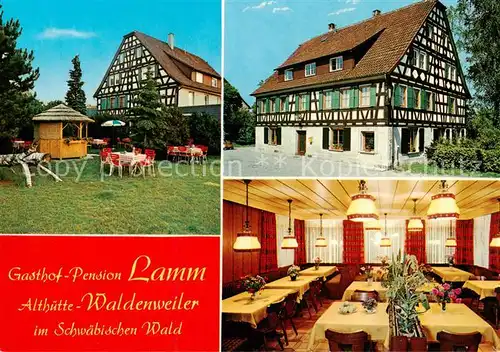 AK / Ansichtskarte  Waldenweiler Gasthof Pension Lamm Althuette Waldenweiler Gastraum Waldenweiler