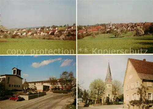 AK / Ansichtskarte  Hueffenhardt Panorama Ortsansicht Schule Kirche Hueffenhardt