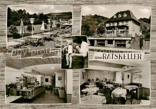AK / Ansichtskarte 73866977 Heimbach_Eifel Hotel Restaurant Cafe Ratskeller Terrasse Gastraeume Heimbach Eifel