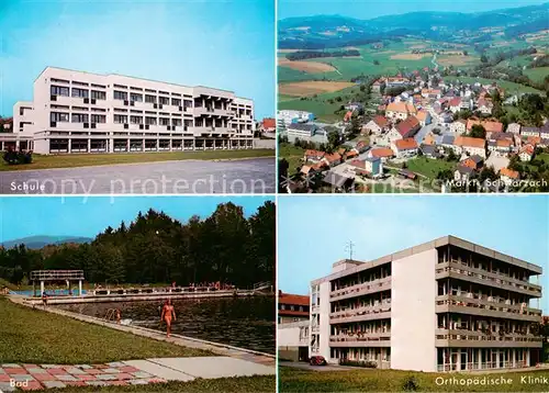 AK / Ansichtskarte  Schwarzach_Niederbayern Schule Markt Schwarzach Bad Orthopaedische Klinik Schwarzach Niederbayern