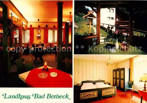 AK / Ansichtskarte  Bad_Berneck Landhaus Bad Berneck Gastraeume Zimmer Bad_Berneck