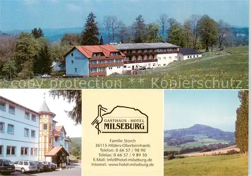 AK / Ansichtskarte 73867034 Oberbernhards Gasthaus Hotel Milseburg Ortspartie Panorama Oberbernhards