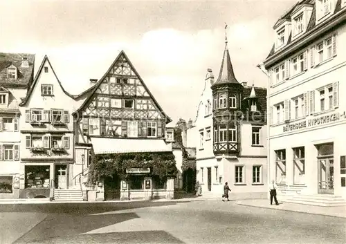 AK / Ansichtskarte  Bad_Kissingen Am Marktplatz Altstadt Fachwerkhaus Kupfertiefdruck Bad_Kissingen