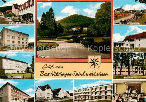 AK / Ansichtskarte 73867058 Reinhardshausen Pensionen Kurhaeuser Badehaus Sanatorium Kurkonzert Kurgarten Reinhardshausen