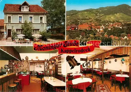 AK / Ansichtskarte 73867078 Kappelrodeck Moninger Stube Restaurant Panorama Weinberge Schwarzwald Kappelrodeck