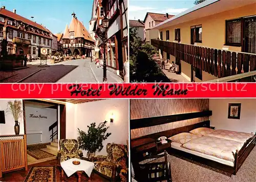 AK / Ansichtskarte  Michelstadt Hotel Wilder Mann Fremdenzimmer Ortszentrum Michelstadt