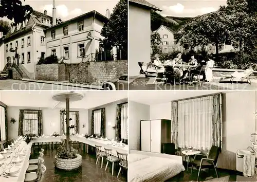 AK / Ansichtskarte 73867097 Lindenberg_Pfalz Hotel Pension zum Hirsch Restaurant Fremdenzimmer Terrasse Lindenberg Pfalz