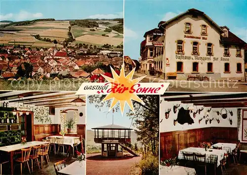 AK / Ansichtskarte  Schweigern Gasthof Metzgerei zur Sonne Restaurant Aussichtspunkt Panorama Schweigern