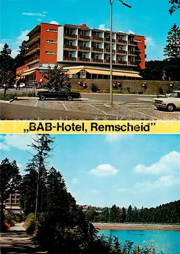 AK / Ansichtskarte 73867166 Remscheid BAB-Hotel Uferpartie am See Remscheid