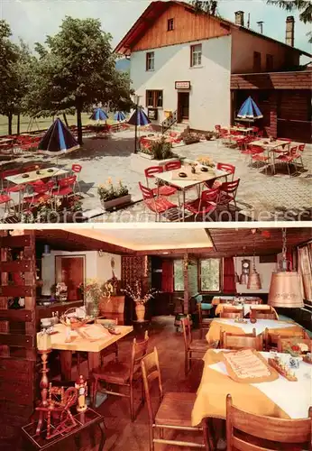 AK / Ansichtskarte 73867184 Herrenwies_Forbach Restaurant Café Waldesruh Gastraum Terrasse 