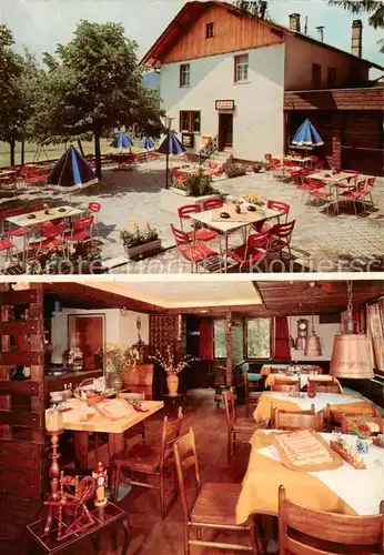 AK / Ansichtskarte  Herrenwies_Forbach Restaurant Café Waldesruh Gastraum Terrasse 