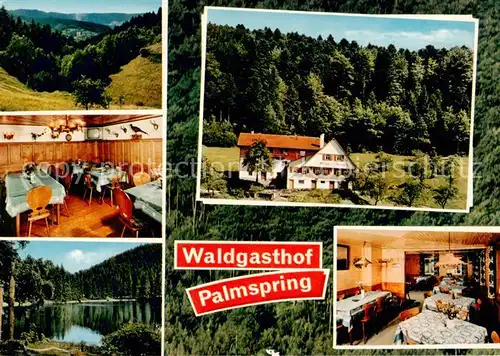 AK / Ansichtskarte 73867200 Bad_Peterstal-Griesbach Waldgasthof Pension Palmspring Gaststube Landschaftspanorama Schwarzwald Bad_Peterstal-Griesbach