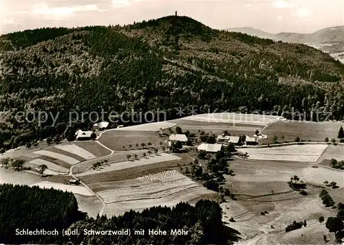 AK / Ansichtskarte 73867202 Schlechtbach_Schopfheim_Schwarzwald Gasthof Pension Auerhahn Blick gegen Hohe Moehr 