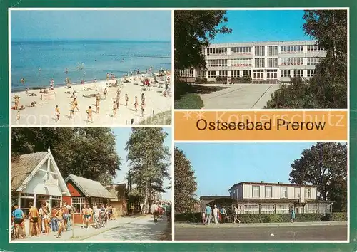 AK / Ansichtskarte  Prerow_Ostseebad Strand Polytech Oberschule Nikolai Ostrowski Strandweg FDGB Erholungsheim Am Hafen Prerow_Ostseebad