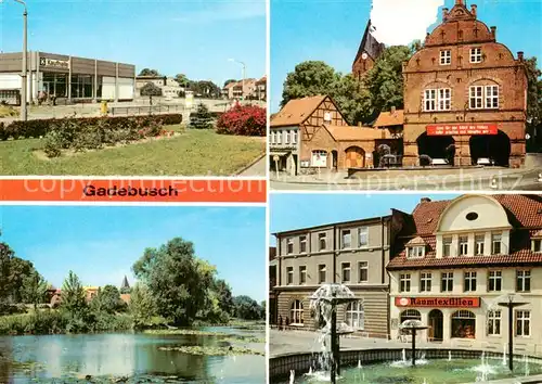 AK / Ansichtskarte 73867219 Gadebusch Konsum Kaufhalle Rathaus Burgsee Markt Gadebusch