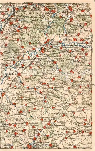 AK / Ansichtskarte  Lichtenfels_Bayern uebersichtskarte mit Banz Staffelstein Staffelberg Vierzehnheiligen und Langheim Lichtenfels Bayern