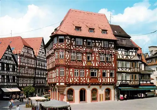 AK / Ansichtskarte  Mosbach_Baden Hauptstrasse und Palmsches Haus Mosbach_Baden