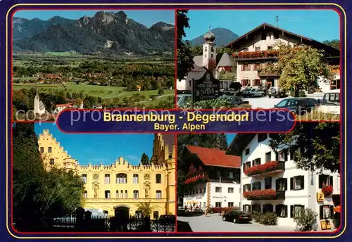 AK / Ansichtskarte 73867279 Degerndorf-Brannenburg Panorama Gasthaus Schloss Ortspartie 