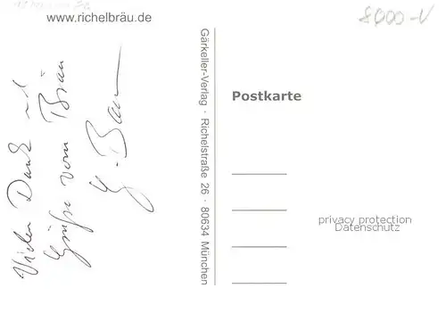 AK / Ansichtskarte  Neuhausen_Erding Richelbraeu Werbekarte Neuhausen Erding