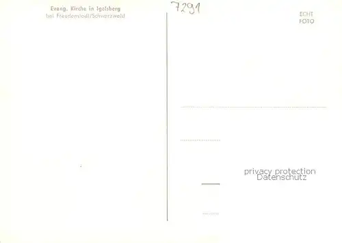 AK / Ansichtskarte  Igelsberg Ev Kirche Inneres Igelsberg