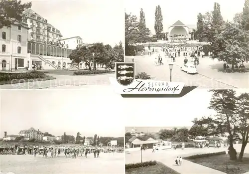 AK / Ansichtskarte 73867306 Heringsdorf__Ostseebad_Usedom Hotel Konzertpavillon Strandpartien 