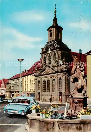 AK / Ansichtskarte  Bayreuth Spitalkirche mit Neptunbrunnen Bayreuth