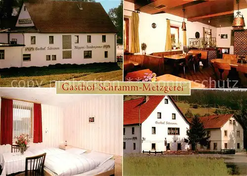 AK / Ansichtskarte 73867358 Kulmbach Gasthof Metzgerei Schramm Gaststaette Fremdenzimmer Kulmbach