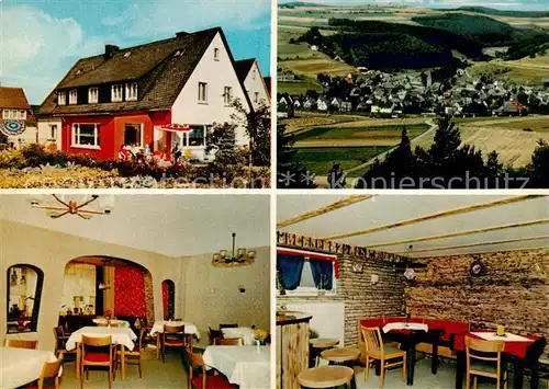 AK / Ansichtskarte 73867391 Usseln Pension Gerhard Gaststube Panorama Luftkurort Usseln