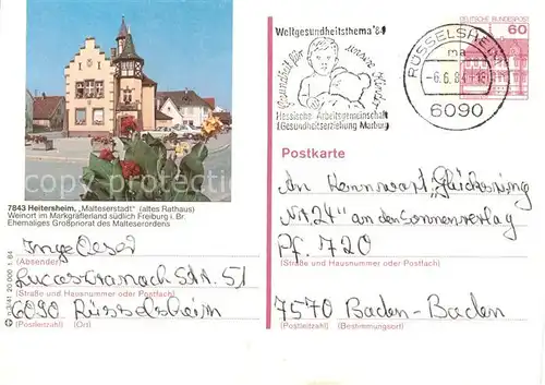 AK / Ansichtskarte 73867424 Heitersheim Altes Rathaus Heitersheim