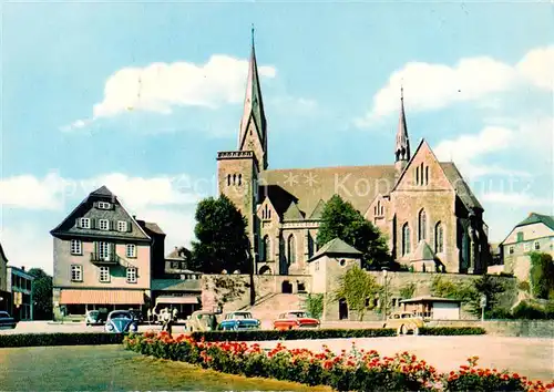 AK / Ansichtskarte 73867440 Olpe__Stadt Kurkoelner Platz mit Kirche 