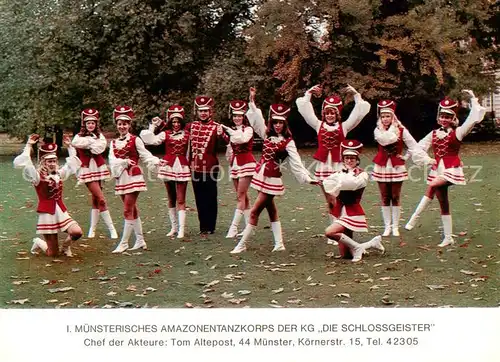 AK / Ansichtskarte 73867515 Muenster__Westfalen Muensterisches Amazonentanzkorps der KG Die Schlossgeister 