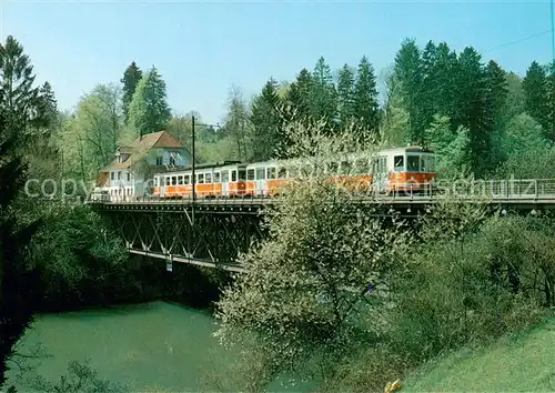 AK / Ansichtskarte  Taeuffelen_BE BTI Pendelzug bei Hagneck 