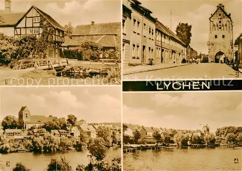 AK / Ansichtskarte  Lychen Malerwinkel Stargarder Tor Teilansicht Blick ueber den Oberpfuhlsee Lychen