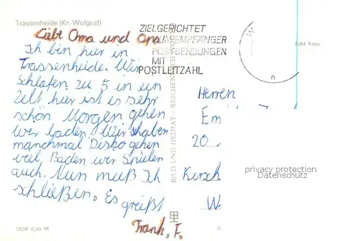 AK / Ansichtskarte  Trassenheide_Usedom Strandpartien Trassenheide Usedom