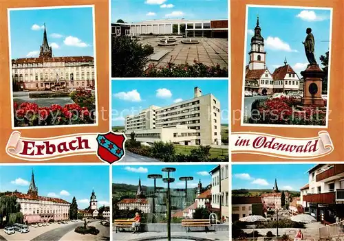 AK / Ansichtskarte 73867583 Erbach_Odenwald Schloss Halle Kirche Rathaus Stadtplatz Erbach Odenwald