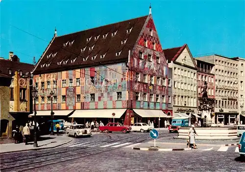 AK / Ansichtskarte  Augsburg Merkurbrunnen und Weberhaus Augsburg