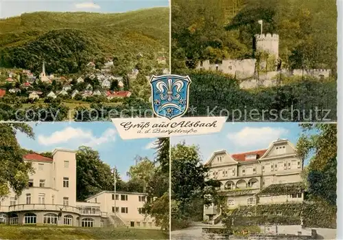 AK / Ansichtskarte  Alsbach_Bergstrasse Panorama Burgruine Kuranlagen Alsbach_Bergstrasse