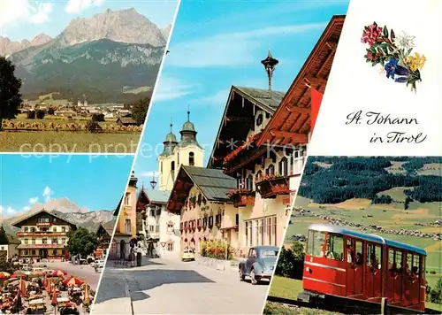 AK / Ansichtskarte  St_Johann_Tirol Orts und Teilansichten Bergbahn St_Johann_Tirol