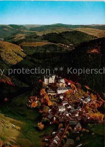 AK / Ansichtskarte  Lauenstein_Oberfranken Burghotel Lauenstein Fliegeraufnahme Lauenstein_Oberfranken