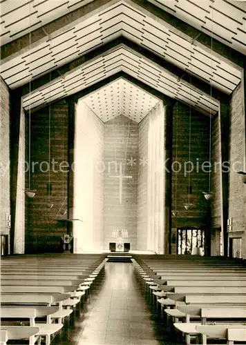 AK / Ansichtskarte  Wuerzburg_Bayern Ev St Johanniskirche Inneres 