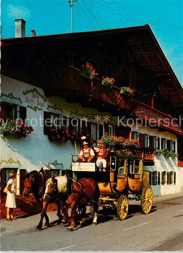 AK / Ansichtskarte 73867644 Garmisch-Partenkirchen Historische Postkutsche Garmisch-Partenkirchen
