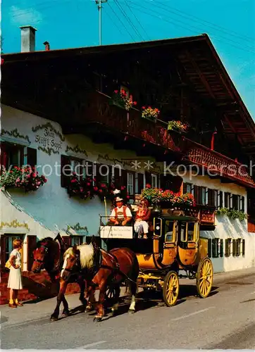 AK / Ansichtskarte  Garmisch-Partenkirchen Historische Postkutsche Garmisch-Partenkirchen