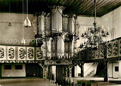 AK / Ansichtskarte  Groemitz_Ostseebad Nikolaikirche mit barocker Empore und Orgel Groemitz_Ostseebad