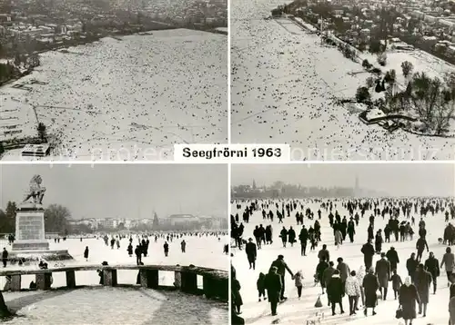 AK / Ansichtskarte  Zuerich_ZH Seegfroerni 1963 Teilansichten Zuerich_ZH