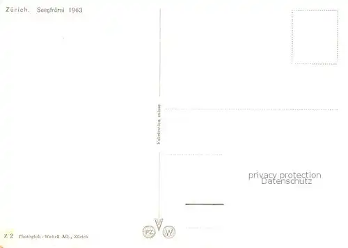 AK / Ansichtskarte  Zuerich_ZH Seegfroerni 1963 Teilansichten Zuerich_ZH